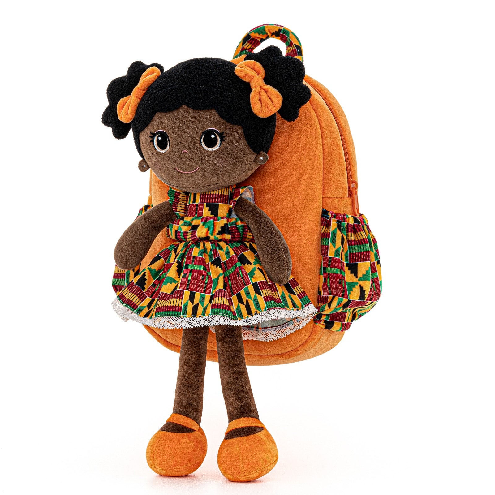 Personalised Plush Kente Rucksack for Kids Includes Matching